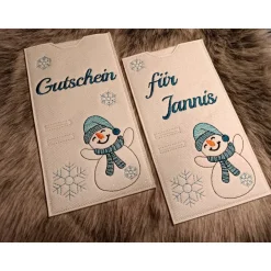Clearance Personalisierte Schokohülle Schneemann mit Geldschlitz – Geschenkidee zu Weihnachten Geldgeschenke