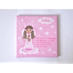 Personalisierte Schutzengelbild Mädchen – Handgemalt, einzigartiges Taufgeschenk & Geburtstagsgeschenk mit Spruch Geschenke