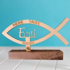 Dekoration|Funnybake Personalisierter Aufsteller Taufe Tischedeko Geschenk Holzdeko Erinnerung Taufgeschenk