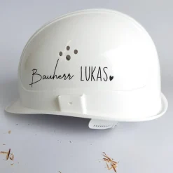 Hot Personalisierter Bauherren-Bauhelm Weiß mit Wunschname – Geschenk für Bauherren & Bauherrinnen Geschenke