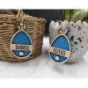 Online Personalisierter Osteranhänger aus Holz & Filz | Hase in Eierform | Geschenk-Tag, Osterdeko, Frühlingsdeko Ostergeschenke