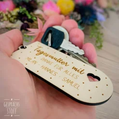 Hot Personalisierter Schlüsselanhänger / Abschiedsgeschenk Tagesmutter/Tagesvater mit Namen / Danke sagen / Abschied Kinder Danksagungskarten