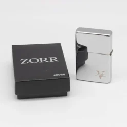 Best Personalisiertes Benzin Sturmfeuerzeug Chrom – Monogramm & Name, für Rechts- oder Linkshänder, Geschenkbox Junggesellenabschied
