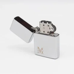 Best Personalisiertes Benzin Sturmfeuerzeug Chrom – Monogramm & Name, für Rechts- oder Linkshänder, Geschenkbox Junggesellenabschied