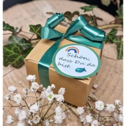 Best Personalisiertes Gastgeschenk zur Kommunion & Konfirmation – Teelicht mit Botschaft, Glashalter & Geschenkbox Gastgeschenke