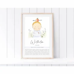 Personalisiertes Geburtsposter - Sternzeichen / Tierkreiszeichen Schütze für Junge o. Mädchen (bitte wähle Motiv) Geschenke