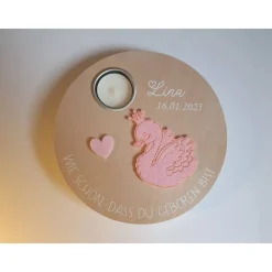Clearance Personalisiertes Geburtstagslicht aus Holz – Einzigartiges Geschenk zur Geburt, Taufe oder Geburtstag Dekoration