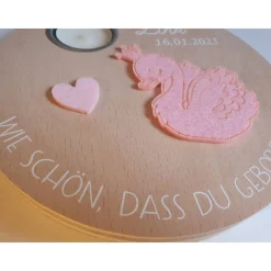 Clearance Personalisiertes Geburtstagslicht aus Holz – Einzigartiges Geschenk zur Geburt, Taufe oder Geburtstag Dekoration
