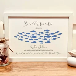 Clearance Personalisiertes Geldgeschenk zur Konfirmation mit Fische-Motiv – Geschenk für Jungen & Mädchen Geldgeschenke