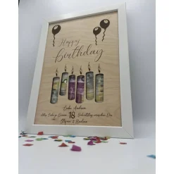 Personalisiertes Geldgeschenk im Bilderrahmen zum Geburtstag – Individuelle Geschenkidee & Geldverpackung Geldgeschenke