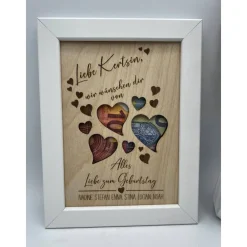 Online Personalisiertes Geldgeschenk zum Geburtstag im Bilderrahmen – Herzgeschenk zu Jahrestag & Jubiläum Geldgeschenke