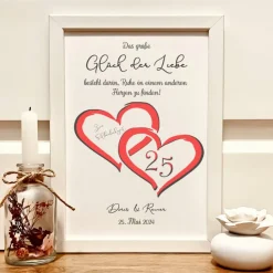 Sale Personalisiertes Geldgeschenk Silberhochzeit – Einzigartiges Erinnerungsstück mit Namen & Datum Geldgeschenke