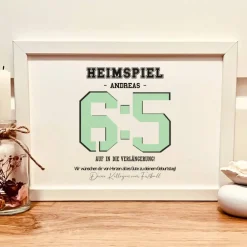 Personalisiertes Geldgeschenk zum 65. Geburtstag für Fußballfans – Kreative Geschenkidee im Bilderrahmen Geldgeschenke