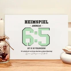 Personalisiertes Geldgeschenk zum 65. Geburtstag für Fußballfans – Kreative Geschenkidee im Bilderrahmen Geldgeschenke