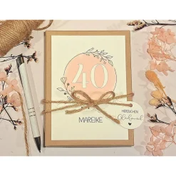 Personalisiertes Geldgeschenk 40. Geburtstag – Geschenkbox mit Namen & Karte Geldgeschenke
