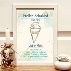 Discount Personalisiertes Geldgeschenk zur Einschulung für Jungen im Bilderrahmen – Erinnerungsstück mit Name Kinder Einschulung