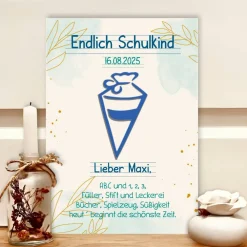 Discount Personalisiertes Geldgeschenk zur Einschulung für Jungen im Bilderrahmen – Erinnerungsstück mit Name Kinder Einschulung