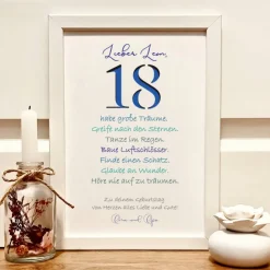 Clearance Personalisiertes Geldgeschenk 18. Geburtstag Junge – Bilderrahmen & Motivationsspruch Geldgeschenke