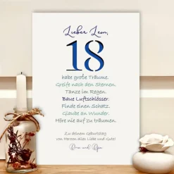 Clearance Personalisiertes Geldgeschenk 18. Geburtstag Junge – Bilderrahmen & Motivationsspruch Geldgeschenke