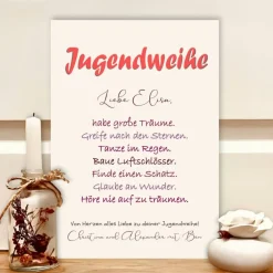 Geldgeschenke|Fancy CraftHacks Personalisiertes Geldgeschenk zur Jugendweihe für Mädchen – Einzigartiger Bilderrahmen mit Name