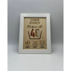 Online Personalisiertes Geldgeschenk aus Holz zum Geburtstag – Schonend Behandeln – Individuelle Jahreszahl & Größe wählbar Geldgeschenke