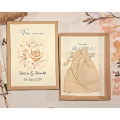 Sale Personalisiertes Geldgeschenk zur Hochzeit – Vintage Hochzeitsgeschenk mit Rosen & Geschenkbox Geldgeschenke