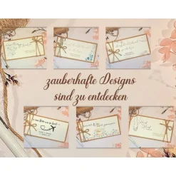 Sale Personalisiertes Geldgeschenk zur Hochzeit – Vintage Hochzeitsgeschenk mit Rosen & Geschenkbox Geldgeschenke