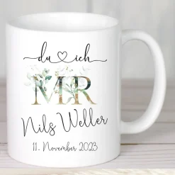 Sale Personalisiertes Geschenk zur Hochzeit Tassen Set Brautpaar Hochzeitsgeschenke