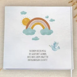 Discount personalisiertes Gästebuch zur Taufe mit Arche Noah und Tieren blanko od. mit Fragen / Fragebogen Fotoalbum & Gästebuch