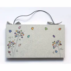 Best Personalisiertes Hochzeitsgeschenk Türschild aus Holz mit Pusteblumen & Schmetterlingen – Familienschild handgemalt, dekoratives Haustürschild mit Name Hochzeitsgeschenke