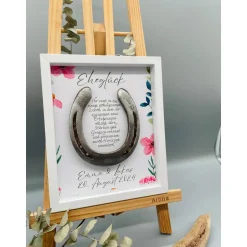 Sale Personalisiertes Hochzeitsgeschenk mit echtem Hufeisen – Einzigartiges Wandbild zur Hochzeit Hochzeitsgeschenke
