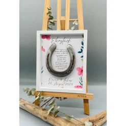 Sale Personalisiertes Hochzeitsgeschenk mit echtem Hufeisen – Einzigartiges Wandbild zur Hochzeit Hochzeitsgeschenke