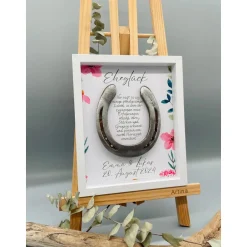 Sale Personalisiertes Hochzeitsgeschenk mit echtem Hufeisen – Einzigartiges Wandbild zur Hochzeit Hochzeitsgeschenke
