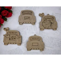 Clearance Personalisiertes Hochzeitsauto aus Holz – Geldgeschenk mit Namen & Datum | Kreatives Hochzeitsgeschenk Mr & Mrs. Hochzeitsgeschenke