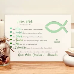 Personalisiertes Konfirmation Geschenk für Mädchen & Jungen – Kreatives Geldgeschenk im Bilderrahmen Geldgeschenke