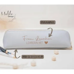 Sale Personalisiertes Mäppchen Lehrerin mit Herz I Federmäppchen I Geschenkidee I Geschenk I Stiftemäppchen Kinder Federmäppchen