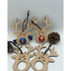 New Personalisiertes Rentier für Schoko Weihnachtskugeln, Baumschmuck, Weihnachten Geschenkeanhänger