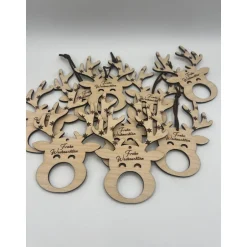 New Personalisiertes Rentier für Schoko Weihnachtskugeln, Baumschmuck, Weihnachten Geschenkeanhänger