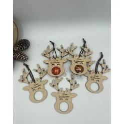 New Personalisiertes Rentier für Schoko Weihnachtskugeln, Baumschmuck, Weihnachten Geschenkeanhänger