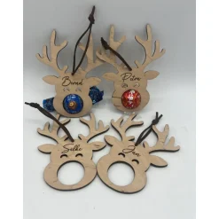 New Personalisiertes Rentier für Schoko Weihnachtskugeln, Baumschmuck, Weihnachten Geschenkeanhänger