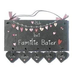Discount Personalisiertes Schiefer Türschild Familie – Hochzeitsgeschenk & Namensschild für die Haustür Hochzeitsgeschenke