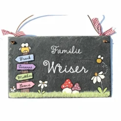 Personalisiertes Schiefer Türschild – Exklusives Hochzeitsgeschenk für das Brautpaar, handgemachtes Namensschild wetterfest Hochzeitsgeschenke