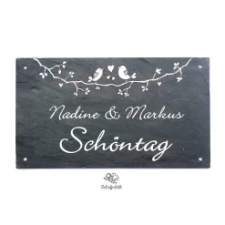 Discount Personalisiertes Schiefer Türschild – Handgemachtes Hochzeitsgeschenk mit Namen für das Brautpaar Hochzeitsgeschenke