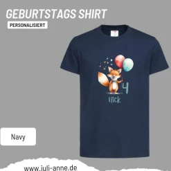 Clearance Personalisiertes Shirt GEBURTSTAG Zahl & Name personalisiert Party Fuchs Kinder Dekoration