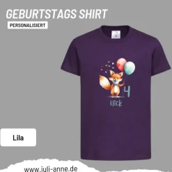 Clearance Personalisiertes Shirt GEBURTSTAG Zahl & Name personalisiert Party Fuchs Kinder Dekoration