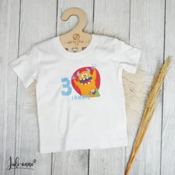 Best Personalisiertes Shirt Geburtstag süße Monster mit Name & Zahl Kinder Dekoration