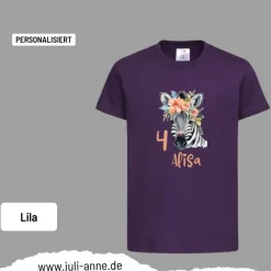 Clearance Personalisiertes Shirt GEBURTSTAG Zahl & Name personalisiert Zebra Kinder Dekoration