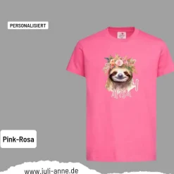 Best Personalisiertes Shirt GEBURTSTAG Zahl & Name personalisiert Faultier Kinder Dekoration