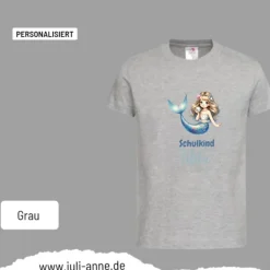 Sale Personalisiertes Shirt SCHULKIND Name personalisiert Mermaid Cutie 12 Kinder Einschulung