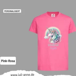 Best Personalisiertes Shirt SCHULKIND Name personalisiert Regenbogen Einhorn Kinder Einschulung